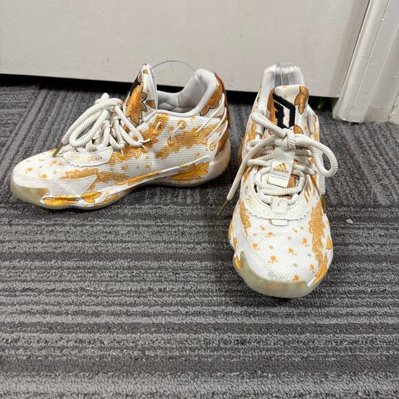 adidas Dame 7 x Ric Flair White Gold Metallic Basketball Shoes Size 6 Rare GCA main image 4